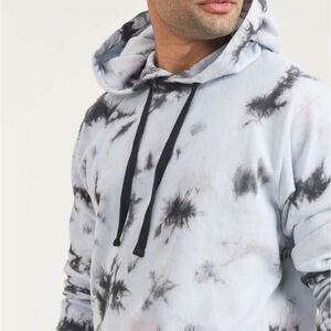 Mono B Black and Gray Tie-Dye Hoodie